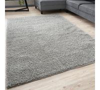 The Rugs Grey Soft Plain Design Fluffy Shaggy Rugs And Runners High Pile Living Room Kitchen Hallway 380