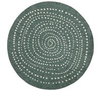 The Rugs Indoor Outdoor Bali Round Rug Reversible Flatweave Polypropylene In Green