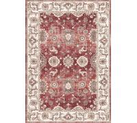 THE RUGS Jasru Vintage Washable Rug - Ultra Soft Polyamide Non Slip Design in Red | Size: 120 cm x 160 cm THE RUGS Red 120 cm x 160 cm
