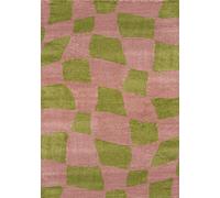 The Rugs Joli Checkered Green & Pink Rug - 80X150 cm