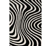 The Rugs Joli Striped Black & White Rug - 80X150 cm