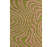 The Rugs Joli Striped Green & Pink Rug - 80X150 cm