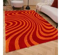 The Rugs Joli Striped Soft And Dense Pile Living Room And Bedroom Rug In Red Red