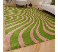 THE RUGS Joli Striped Soft & Dense Pile Living Room & Bedroom Rug in Bright Green | Size: 120 cm x 170 cm THE RUGS Bright Green 120 cm x 170 cm