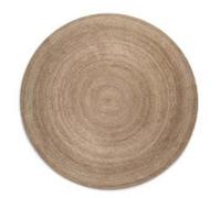 The Rugs Jute Braided Round Rangpur Natural Rug Handwoven Flatweave In Brown