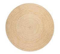 The Rugs Jute Braided Round Rangpur Natural Rug Handwoven Flatweave In Cream