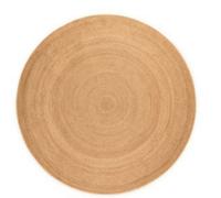 The Rugs Jute Braided Round Rangpur Natural Rug Handwoven Flatweave In Gold