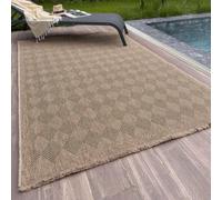 The Rugs Jute Looking Diamond Design Outdoor Rugs Green Garden Nature 5300Gn Green