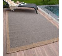 The Rugs Jute Looking Square Dots Design Outdoor Rugs In Blue Nature 5200B Blue