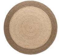 THE RUGS Jutta Natural Round Rug - Hand Woven 100% Jute Reversible 9 mm Pile in Brown | Size: 100 cm diameter THE RUGS Brown 100 cm diameter