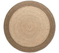 THE RUGS Jutta Natural Round Rug - Hand Woven 100% Jute Reversible 9 mm Pile in Brown | Size: 200 cm diameter THE RUGS Brown 200 cm diameter
