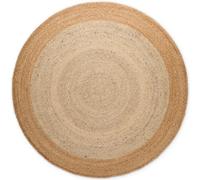 THE RUGS Jutta Natural Round Rug - Hand Woven 100% Jute Reversible 9 mm Pile in Beige | Size: 200 cm diameter THE RUGS Beige 200 cm diameter
