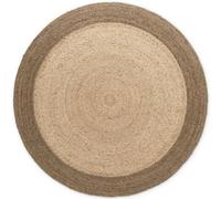 THE RUGS Jutta Natural Round Rug - Hand Woven 100% Jute Reversible 9 mm Pile in Brown | Size: 120 cm diameter THE RUGS Brown 120 cm diameter