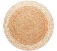 The Rugs Jutta Reversible Jute Flatweave Round Rug Hand Woven Living Room In Cream