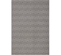 Indoor - Outdoor Black Karo Rug - 140X200 cm