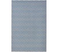 The Rugs Karo Diamond Rug Indoor Outdoor Polypropylene Weatherproof Durable In Blue Blue 160cm x 230cm
