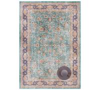 THE RUGS Keshan Maschad Oriental Optic Rug & Runner Vintage Persian Style Rug in Green | Size: 160 cm x 230 cm THE RUGS Green 160 cm x 230 cm