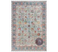 THE RUGS Keshan Maschad Rug & Runner Oriental Style Polyester 5mm Pile Rug in Green | Size: 160 cm x 270 cm THE RUGS Green 160 cm x 270 cm