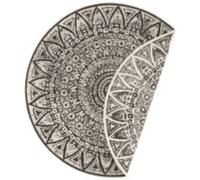 Indoor - Outdoor Round Lilja Vintage Black Rug - Ø 100 cm