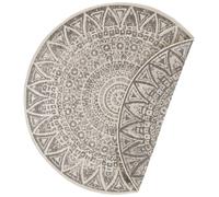 The Rugs Lilja Vintage Round Rug Indoor Outdoor Reversible Durable Easy Care In Grey Grey 200cm diameter