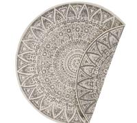 The Rugs Lilja Vintage Round Rug Indoor Outdoor Reversible Durable Easy Care In Grey Grey 240cm diameter