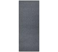 The Rugs Loop Runner Rug Non Slip Polypropylene Easy Care Low Pile In Dark Grey