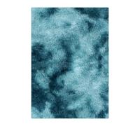 THE RUGS Lush Shaggy Rug Living Room - Washable Non-Slip Large 140x200 cm, Duck Egg Blue 3.5 cm Soft Thick Pile Bedroom Nursery