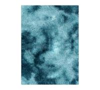 THE RUGS Lush Shaggy Rug Living Room - Washable Non-Slip Large 160x220 cm, Duck Egg Blue 3.5 cm Soft Thick Pile Bedroom Nursery
