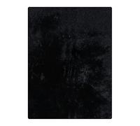THE RUGS Lush Shaggy Rug Living Room - Washable Non-Slip Medium 120x160 cm, Black 3.5 cm Soft Thick Pile Bedroom Nursery