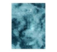 THE RUGS Lush Shaggy Rug Living Room - Washable Non-Slip Medium 120x160 cm, Duck Egg Blue 3.5 cm Soft Thick Pile Bedroom Nursery