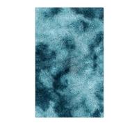 THE RUGS Lush Shaggy Rug Living Room - Washable Non-Slip Small 50x80 cm, Duck Egg Blue 3.5 cm Soft Thick Pile Bedroom Nursery