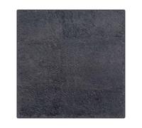 THE RUGS Lush Shaggy Square Rug Living Room - Washable Non-Slip 120x120 cm, Dark Grey 3.5 cm Soft Thick Pile Bedroom Nursery