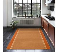 THE RUGS - Machine Washable Area Rugs & Runners for Living room, bedroom kitchen hallways Bordered Design|Terracotta 150x100 cm