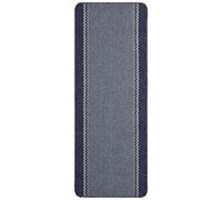 THE RUGS - Machine Washable Area Rugs & Runners for Living room, bedroom kitchen hallways Bordered Design|Blue 80x50 cm