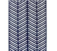 THE RUGS Maestro Collection Herringbone Design Rug in Navy | Size: 80 cm x 150 cm THE RUGS Navy 80 cm x 150 cm