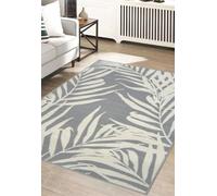 THE RUGS Maestro Collection Leaf Design Rug in Grey | 3571 WS22 | Size: 120 cm x 170 cm THE RUGS Grey 120 cm x 170 cm