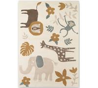 The Rugs Majoli Handwoven Wool Jute Rug Scandinavian Boho Style 10mm Pile In Beige