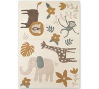 THE RUGS Majoli Handwoven Wool Jute Rug Scandinavian Boho Style 10mm Pile in Beige | Size: 160 cm x 235 cm THE RUGS Beige 160 cm x 235 cm