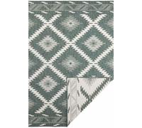 THE RUGS Malibu Reversible Indoor-Outdoor Rug - Polypropylene Diamond Flatweave in Green | Size: 160 cm x 230 cm THE RUGS Green 160 cm x 230 cm