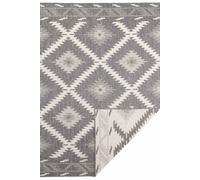 THE RUGS Malibu Reversible Indoor-Outdoor Rug - Polypropylene Diamond Flatweave in Grey | Size: 160 cm x 230 cm THE RUGS Grey 160 cm x 230 cm