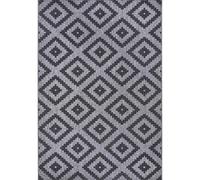 THE RUGS Malta Reversible Indoor Outdoor Rug Flatweave Polypropylene in Dark Grey | Size: 80 cm x 350 cm THE RUGS Dark Grey 80 cm x 350 cm
