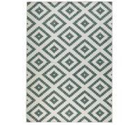 THE RUGS Malta Reversible Indoor Outdoor Rug Flatweave Polypropylene in Green | Size: 120 cm x 170 cm THE RUGS Green 120 cm x 170 cm