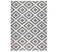 THE RUGS Malta Reversible Indoor Outdoor Rug Flatweave Polypropylene in Grey | Size: 200 cm x 290 cm THE RUGS Grey 200 cm x 290 cm