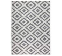 THE RUGS Malta Reversible Indoor Outdoor Rug Flatweave Polypropylene in Grey | Size: 200 cm x 290 cm THE RUGS Grey 200 cm x 290 cm