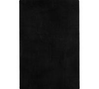 Modern Plain Black Rug - Soft Short Pile - 80X200 cm