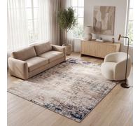 The Rugs Montana Brown Navy Abstract Area Rug And Runner Soft Durable Pet Friendly Easy To Clean Living Room Bedroom 3718B