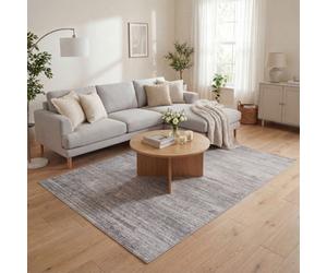The Rugs Montana Grey Abstract Area Rug And Runner Soft Durable Pet Friendly Easy To Clean Living Room Bedroom 3800G