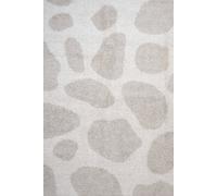 The Rugs Moodi Pebble Design Shaggy Soft High Pile Living Room Rug And Runner In Light Beige Light Beige