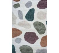 The Rugs Moodi Pebble Design Shaggy Soft High Pile Living Room Rug And Runner Multi