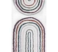 The Rugs Moodi Rainbow Design Shaggy Soft High Pile Living Room Rug Runner Multi